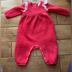 The Beaufort Bonnet Company Red Quilted Footie